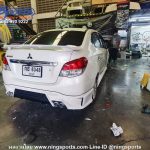 สเกิร์ตหลัง Mitsubishi Attrage 2017 ทรง Strom งานดัดแปลง