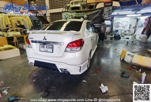 สเกิร์ตหลัง Mitsubishi Attrage 2017 ทรง Strom งานดัดแปลง