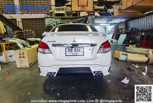 สเกิร์ตหลัง Mitsubishi Attrage 2017 ทรง Strom งานดัดแปลง